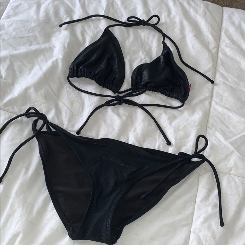 BLACK SNAKESKIN BIKINI